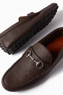 Buy Gucci Brown Horsebit Driving Shoes in Leather For Men Online Ounass Bahrain