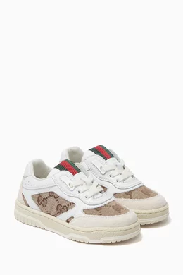 Buy Gucci White GG Sneakers in Leather For Baby Girls Online Ounass Bahrain