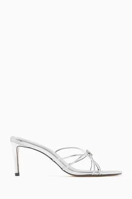 Silver mule sandals clearance