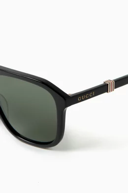 Gucci aviator rubber sunglasses shop