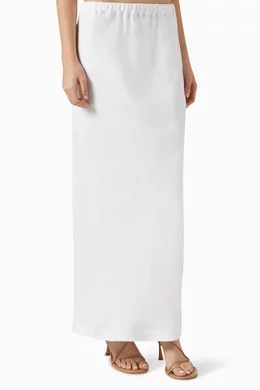 Buy Just Bee Queen White Pele Maxi Skirt in Hemp For Women Online Ounass Bahrain
