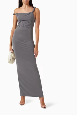 Buy Good American Grey Sandwashed Maxi Dress in Jersey For Women Online |  Ounass Bahrain
