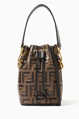 Mon tresor mini leather bucket bag shop