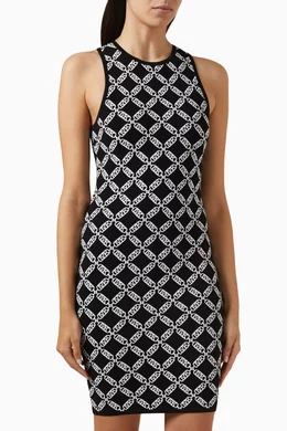 Buy Michael Kors Black Empire-logo Tank Dress in Recycled Viscose