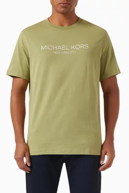 Michael kors t shirt mens green hot sale