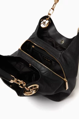 Buy Michael Kors Black Large Lillie Shoulder Bag in Pebbled Leather For Women Online Ounass Bahrain