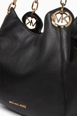 Lillie large pebbled leather shoulder bag hot sale