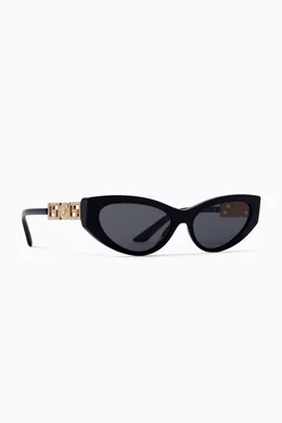 Buy Versace Black Cat eye Medusa Sunglasses in Acetate For Women Online Ounass Bahrain