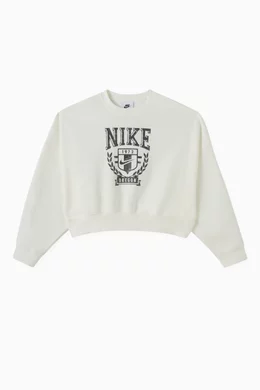 Nike varsity fleece crop pullover outlet
