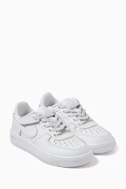 Buy Nike White Force 1 Low EasyOn Sneakers in Mixed leather For Boys Online Ounass Bahrain