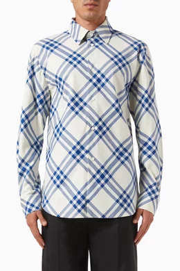 Buy Burberry Multicolour Check Shirt in Cotton For Men Online Ounass Bahrain