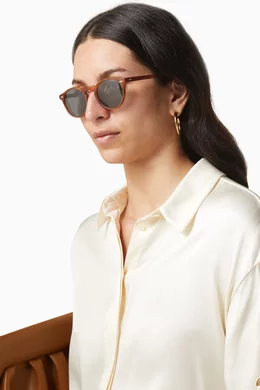 Buy OLIVER PEOPLES Brown Gregory Peck Sunglasses in Acetate For UNISEX Online Ounass Bahrain