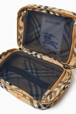 Buy Burberry Brown Check Travel Pouch For Men Online Ounass Bahrain
