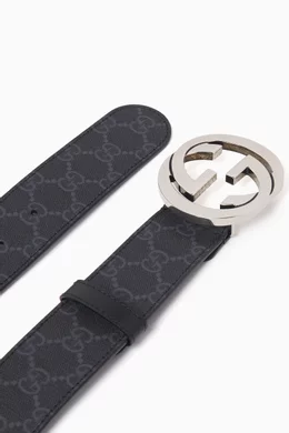 Gucci belt black monogram hotsell