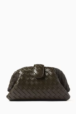 Buy Bottega Veneta Green Teen Lauren 1980 Clutch Bag in Intrecciato Leather For Women Online Ounass Bahrain