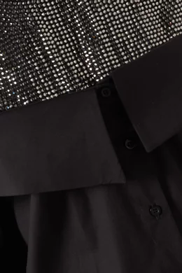 Buy Giuseppe di Morabito Black Embellished Tank Mini Shirt