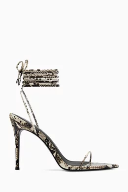 Lace up snake print heels outlet
