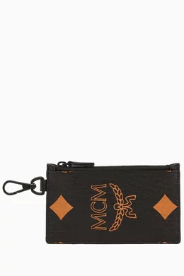 Buy MCM Black Aren Lanyard Card Case in Visetos Canvas For UNISEX Online Ounass Bahrain