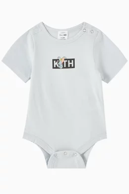 Buy Kith Blue x Disney Dumbo Box Logo Onesie in Cotton For Girls Online Ounass Bahrain