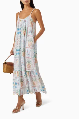 Buy Never Fully Dressed White Sleeveless Maxi Dress in Cotton For Women Online Ounass Bahrain