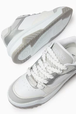 Buy Versace Multicolour Odissea Sneakers in Calf Leather For Men Online Ounass Bahrain