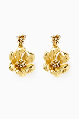 Oscar de la renta delicate flower earrings online