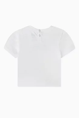 Buy Kith White Baby Logo Velocity T shirt in Cotton For Baby Boys Online Ounass Bahrain