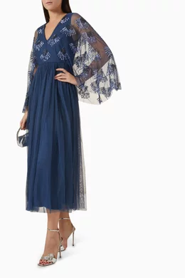 Maya bell sleeve midi dress deals