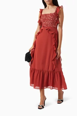 Maya embellished midi dress outlet