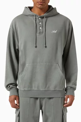 Buy Kith Grey Williams IV Hoodie in Interlock Fabric For Men Online Ounass Bahrain
