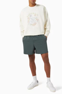 Buy Kith Grey Collins Water activated Monogram Swim Shorts For Men Online Ounass Bahrain