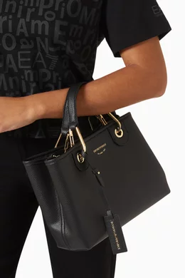 Buy Emporio Armani Black Small Logo Tote Bag For Women Online Ounass Bahrain