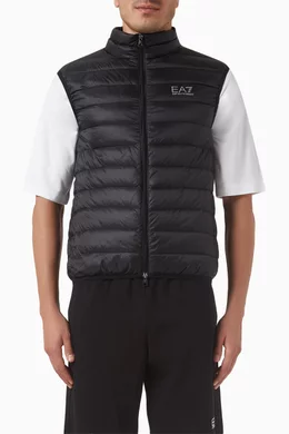 Buy Emporio Armani Black Quilted Puffer Vest in Nylon For Men Online Ounass Bahrain