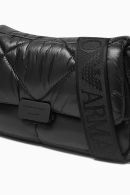 Buy Emporio Armani Black Quilted Crossbody Bag in Nylon For Women Online Ounass Bahrain