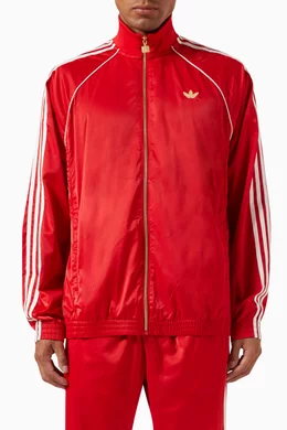Buy adidas Red Striped Track Jacket in Nylon For Men Online Ounass Bahrain