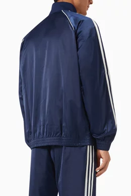 Buy adidas Blue Logo Premium Zip Jacket in Satin For Men Online Ounass Bahrain