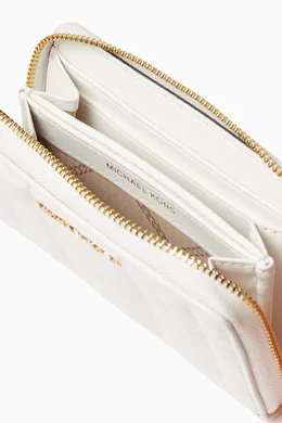 White and gold michael kors wallet 2025