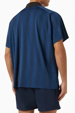 Buy Kith Blue Shadow Stripe Marcel Soccer Jersey For Men Online