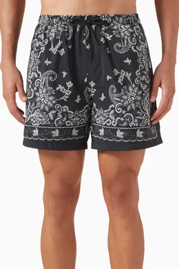 Buy Kith Black Ashton Swim Shorts in Nylon For Men Online Ounass Bahrain