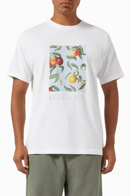 Buy Kith White Kith Kin Postcard Vintage T shirt in Cotton For Men Online Ounass Bahrain