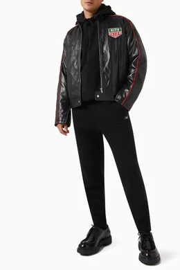 Buy Kith Black x TAG Heuer Formula 1 Racing Jacket in Leather For Men Online Ounass Bahrain