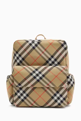 Buy Burberry Brown Vintage Check Backpack For UNISEX Online Ounass Bahrain