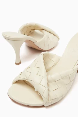 Bottega Veneta Blink 80 Mule Sandals in Intrecciato Leather 435 BHD