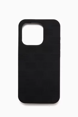 Buy Bottega Veneta Black iPhone 15 Pro Phone Case in Intreccio Rubber For Men Online Ounass Bahrain
