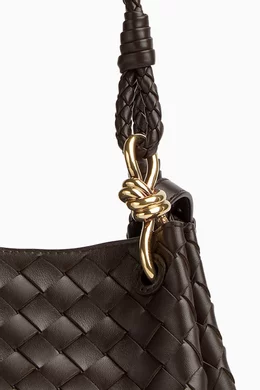 Buy Bottega Veneta Brown Small Andiamo Parachute Bag in Intrecciato Leather For Women Online Ounass Bahrain