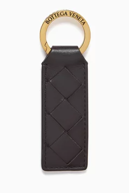 Buy Bottega Veneta Brown Key Ring in Intrecciato Leather For Women Online Ounass Bahrain