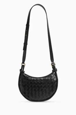 Buy Bottega Veneta Black Gemelli Messenger Bag in Intrecciato Leather For Women Online Ounass Bahrain