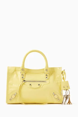 Yellow balenciaga city bag on sale
