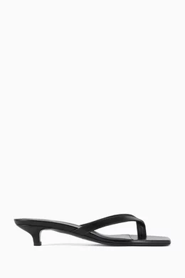 Buy Toteme Black The Flip Flop Heel in Leather For Women Online Ounass Bahrain
