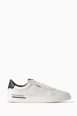 Boss leather sneakers hotsell